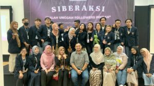 Seminar Siberkreasi bertajuk "Anak Indonesia Beretika di Media Sosial" di Aula Kampus Ars University Bandung, Kamis, 11 Januari 2024.