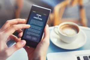 Ilustrasi terms of service atau kebijakan layanan