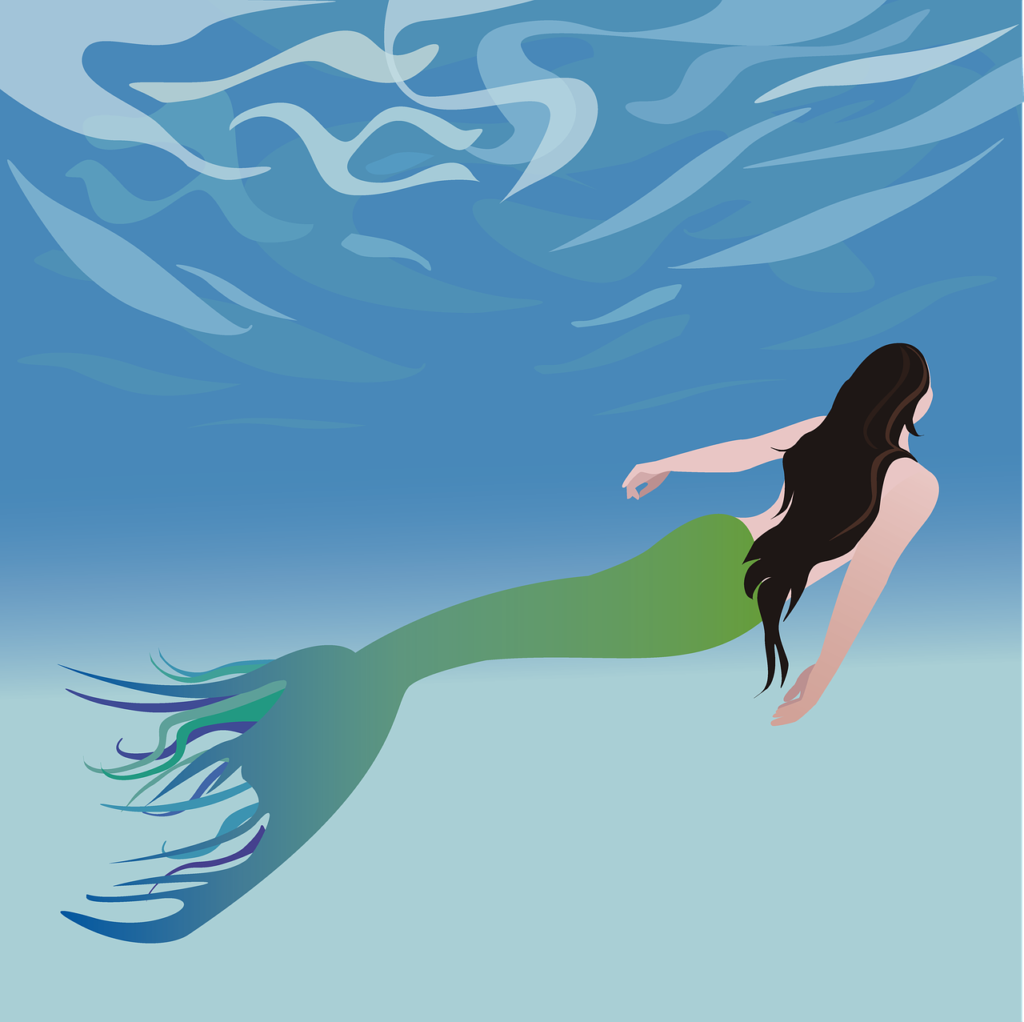 ilustrasi putri duyung (mermaid). Image by Fernando Batista from Pixabay.