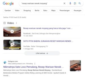 trik googling