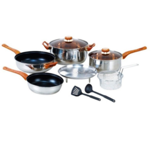 Alat masak stainless steel.