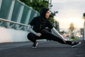 Ilustrasi kerudung sport/Jacob Lund/Canva