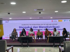 Talkshow Mengakui dan Meredistribusi: Feminisme, Kerja Perawatan dan Keadilan Gender di Kampus Universitas Indonesia, Jakarta, Senin, 17 November 2025.